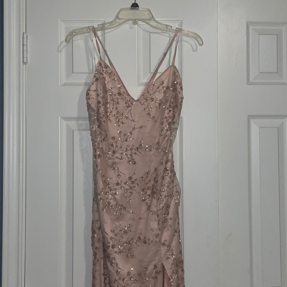 Pink lulus maxi sequin dress